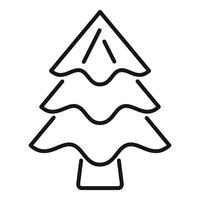 Simple fir tree icon depicting nature and evergreen forest vector