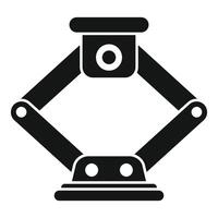 Robotic arm holding object with camera vision system vector
