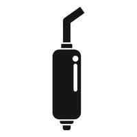 Modern earphone connecting sound equipment icon vector