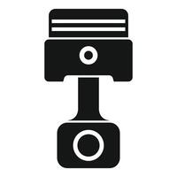 Black piston icon showing engine power vector
