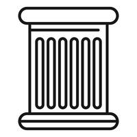 Ancient greek column with doric style capital and base vector