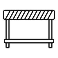 Striped barrier blocking access with diagonal lines vector