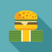 Minimalist flat lay illustration about expensive food and unhealthy diet vector