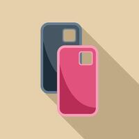 Smartphone case showing camera lens opening vector