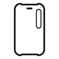Smartphone case icon showing mobile phone protection vector