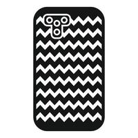 Smartphone case featuring a zigzag pattern protecting a mobile phone vector