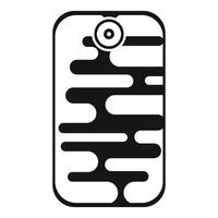 Smartphone showing abstract data visualization icon vector