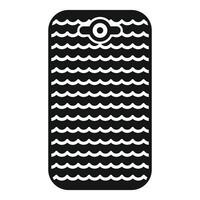 Smartphone showing wave pattern on the back cover icon vector
