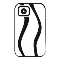 Smartphone case featuring wavy lines design protecting mobile device vector