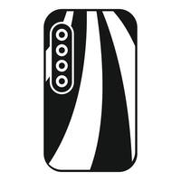 Smartphone case showing four camera lenses icon vector
