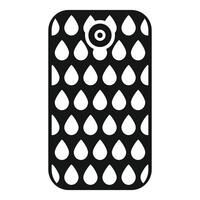 Smartphone waterproof case showing water drop pattern vector