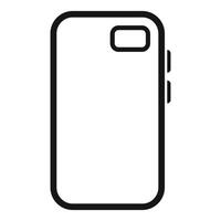 Back side of smartphone showing camera and buttons icon vector