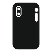 Back side of smartphone with two cameras and flashlight vector
