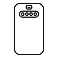 Smartphone back side with multiple camera lenses icon vector
