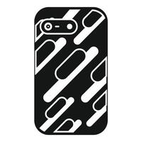 Smartphone case with abstract geometric design showing camera lens vector