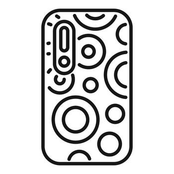 Modern phone case design featuring intricate circle pattern vector