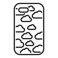 Smartphone case featuring a cloud pattern design for nature lovers vector