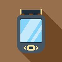 Mobile phone showing blank screen with buttons and antenna vector