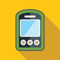 Mobile phone showing blank screen displaying minimalist design vector