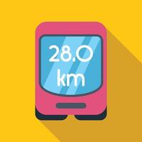 Speedometer showing 28 kilometers per hour speed limit on yellow background vector