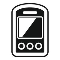 Portable glucometer device for measuring blood sugar level icon vector