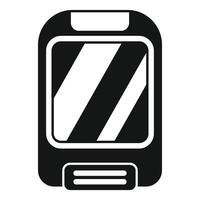 Futuristic smartphone showing blank screen with diagonal lines vector