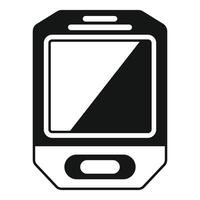 Smart watch showing blank screen with button at the bottom vector