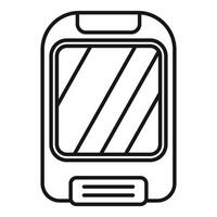 Modern intercity express train front view line icon vector