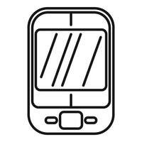 Smartphone with blank screen displaying minimalist line art design vector