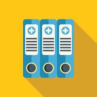 Medical records filing system representing healthcare data management vector