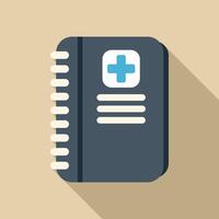 Medical notebook showing cross sign and representing healthcare vector