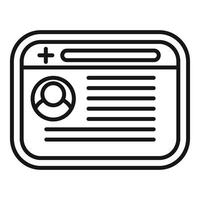 Web page showing user profile with personal information vector