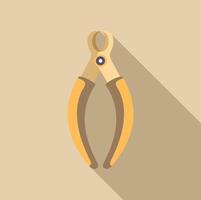 Pet nail clipper lying on a light brown surface with a long shadow vector