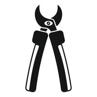Gardening secateurs with sharp blades for pruning branches icon vector
