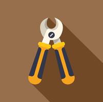 Pliers tool for repairing and fixing with long shadow vector