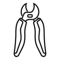 Pliers icon representing holding or pulling objects vector