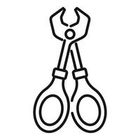 Professional locking pliers tool for mechanics and plumbers vector