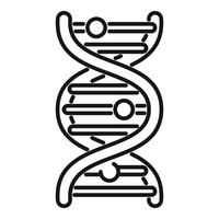 Black line dna icon showing genetic code vector