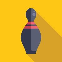 Bowling pin standing tall on yellow background vector