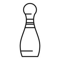Bowling pin standing tall and ready for action on white background vector