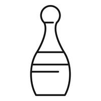 Line icon style simple bowling pin standing up vector