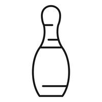 Bowling pin standing tall on white background vector