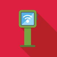 Public wifi hotspot terminal providing wireless internet access vector