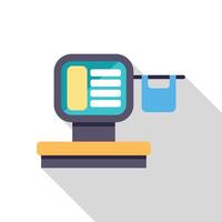 Digital weight scale displaying weight of goods being weighed vector