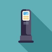 Modern parking meter accepting contactless payment using nfc technology vector