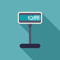 Digital price tag displaying 10.99 dollars in a store vector