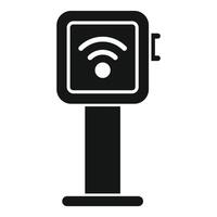 Street wifi terminal showing wifi icon for internet connection vector