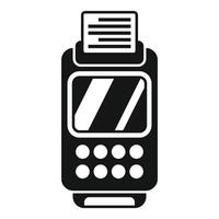Pos terminal printing receipt icon showing purchase concept vector