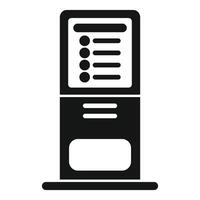Interactive outdoor payment terminal is making transactions on white background vector