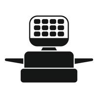 Digital cash register showing total amount being paid vector